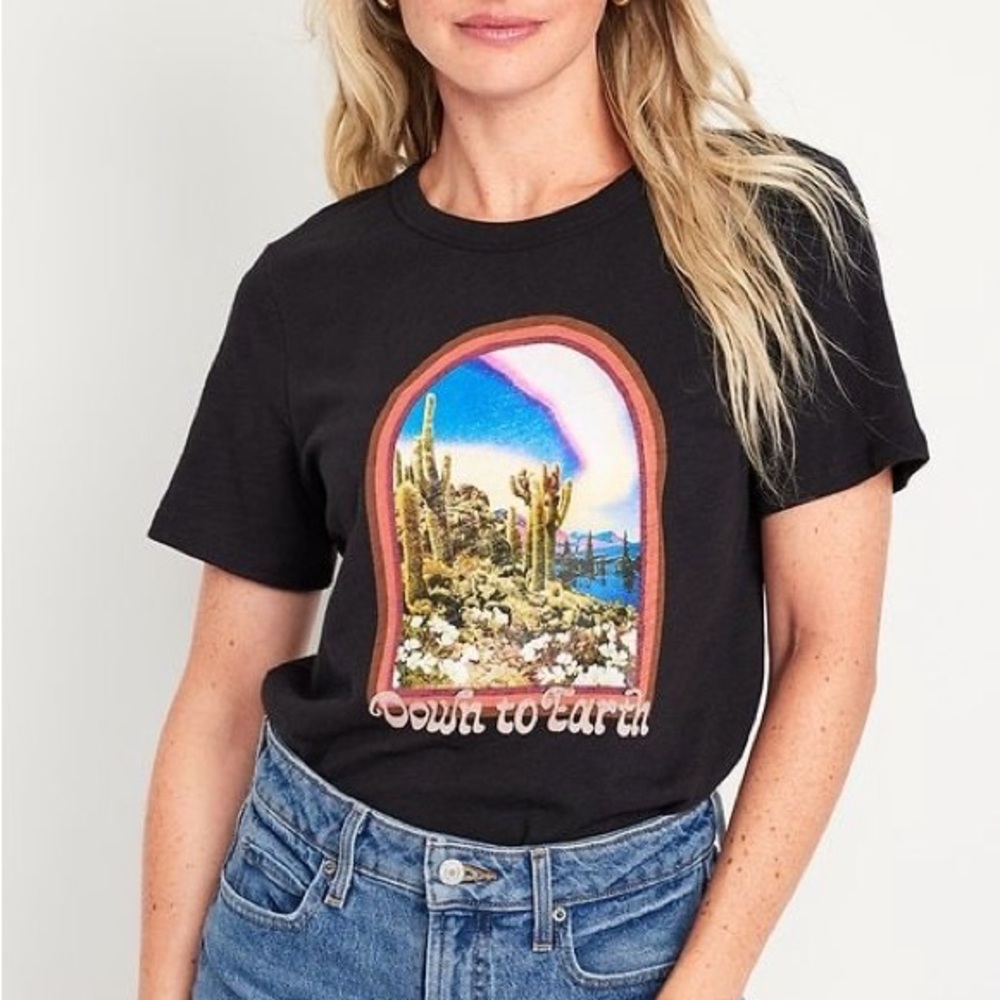 down to earth graphic tee | old navy | everywear slub-knit graphic t-shirt | NWT